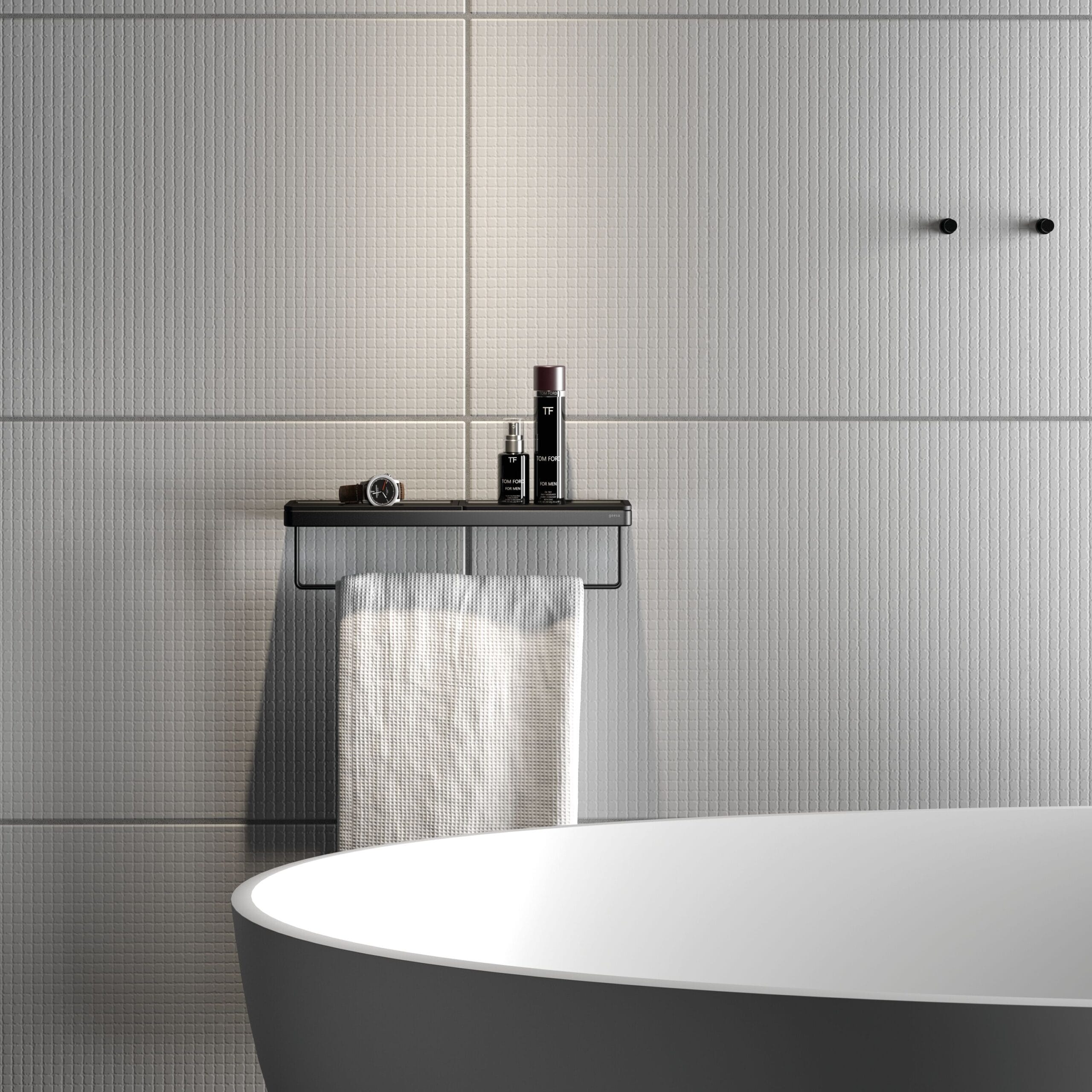 HR 8712163212665 geesa frameblack imm towelrailshelf40 scaled