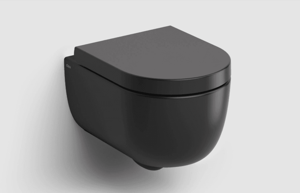 Toilet matzwart Hammock randloze wandtoilet